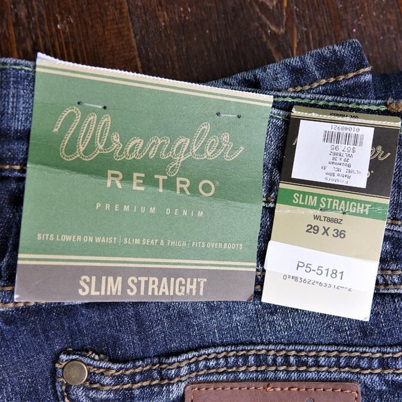 Wrangler Jeans Wrangler Retro Slim Straight Jeans 29x36 Nwt Poshmark
